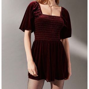 NWOT Urban outfitters velvet romper